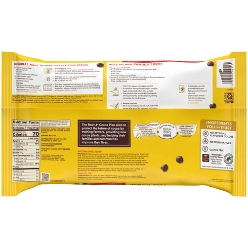 Nestle Toll House Semi-Sweet Chocolate Chips, 72 oz.