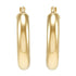 14K Gold Wedding Band Hoop Earrings for Women