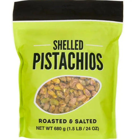Premium Shelled Pistachios, Roasted & Salted Snacks 1.5 lbs Bag