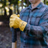 Plainsman Premium Cabretta Tan Leather Gloves – 2 Pairs, Soft & Durable Work Gloves, small.