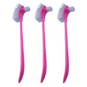 3 Count WBM Modern Toilet Brush with Holder - Bathroom Cleaning Accessory - Non-Electric, No Dead Corner Design for Easy Cleaning