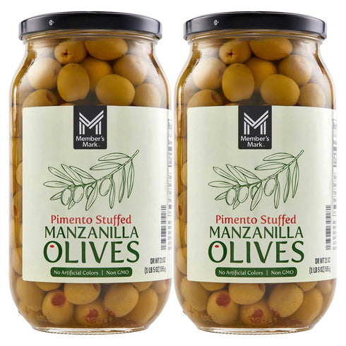 Member's Mark Pimento Stuffed Manzanilla Olives, 2 Pack