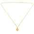 Virgin Mary Oval Pendant Necklace in Solid 14K Gold