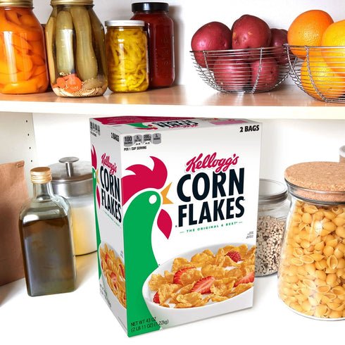 Kellogg's Corn Flakes Breakfast Cereal, 43 oz