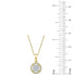 0.23 CT Round Cut Diamond Pendant Necklace in 14K Gold