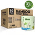WBM Care Abundance Bamboo Toilet Paper, 10 Super Rolls, 150 Sheets per Roll