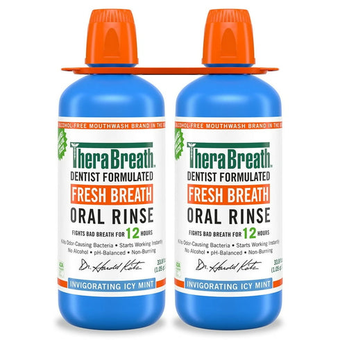 TheraBreath Icy Mint Mouthwash, 1L, 2 pk