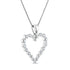 Round Cut Heart Diamond Pendant Necklace in 14K Gold