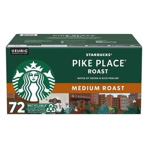 Starbucks Pike Place Medium Roast K-Cup, 72-count