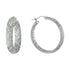 Matching Hoop Earrings and Bangle Bracelet Set in Sterling Silver