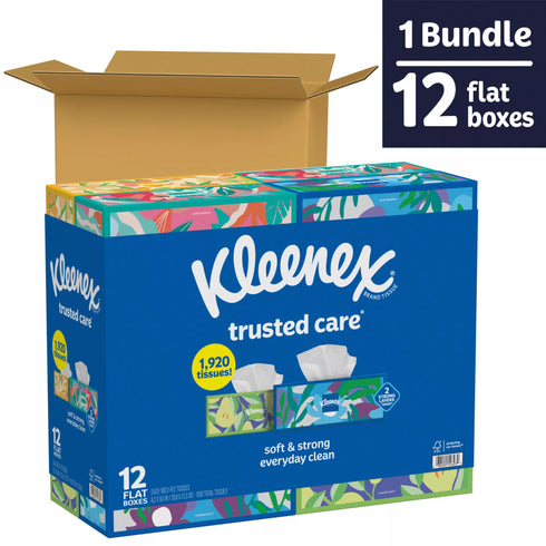 Kleenex Trusted Care Facial Tissues, 12 pk./160 tissues per box
