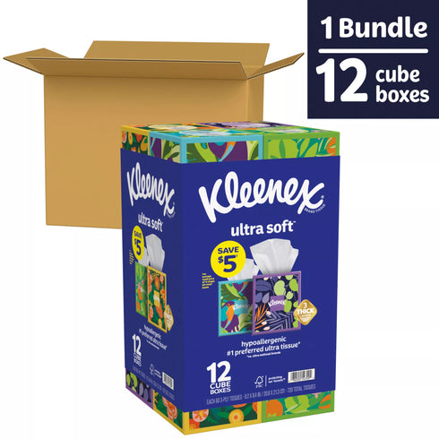 Kleenex Ultra Soft Facial Tissues, 12 pk./60 tissues per box