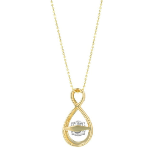 1.50 CT Dancing Diamond Pendant in 14K Gold