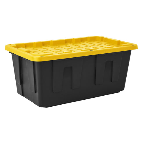 Member's Mark 40 Gallon Heavy-Duty Storage Tote, Black and Yellow, 2 Pack