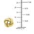 Love Knot Stud Earrings in Solid 14K Gold