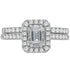 0.95 Carat Baguette Cut Halo Diamond Ring in 14K Gold