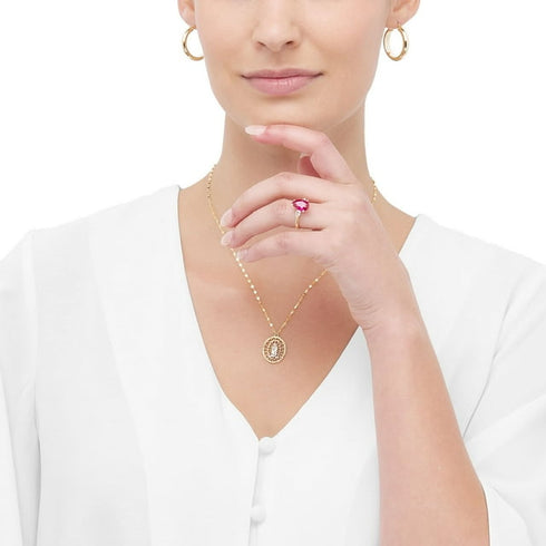 14K Gold Wedding Band Hoop Earrings for Women