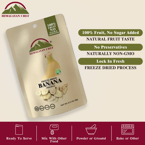 Himalayan Chef Freeze-Dried Banana Crisp - 10 Bags