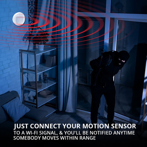 WBM Smart Wi-Fi Motion Sensor – Wireless Motion Detector for Home Security & Smart Automation