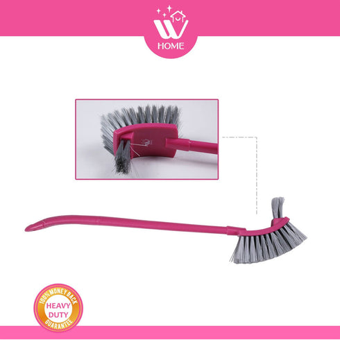 3 Count WBM Modern Toilet Brush with Holder - Bathroom Cleaning Accessory - Non-Electric, No Dead Corner Design for Easy Cleaning