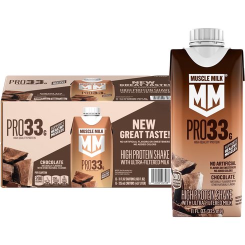 5 Pack - Muscle Milk 33g Pro High Protein Shake with Ultra Filtered Milk, Chocolate, 11 fl. oz
