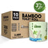 WBM Care Bamboo Toilet Tissue, Strong & Flexible 3-Ply, All Natural Tree Free and Septic Safe Paper Towels – 10 Rolls