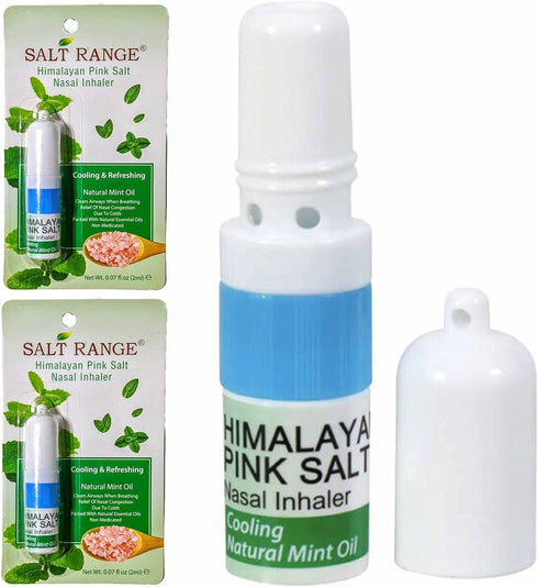 Salt Range Himalayan Pink Salt Nasal Inhaler, Natural Mint- Oil - 2ml