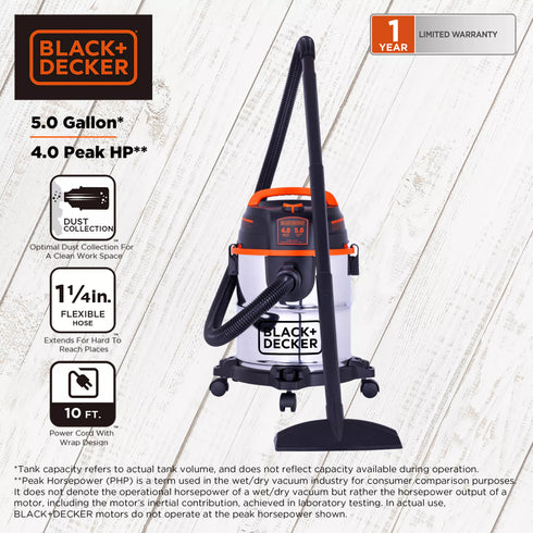 Black + Decker 5 Gallon Wet/Dry Vacuum