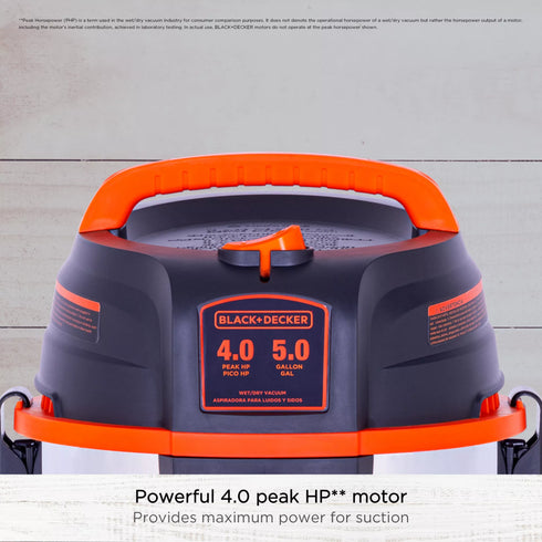 Black + Decker 5 Gallon Wet/Dry Vacuum