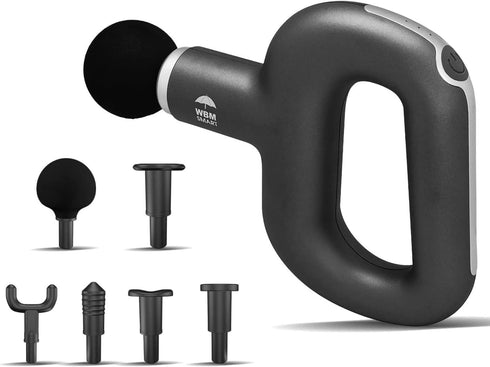 WBM SMART Massage Gun with 6 Massage Heads 3 Speed Levels