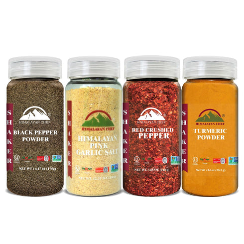 Himalayan Chef Natural Spices Shaker Variety Pack | All Purpose Seasonings Cooking - Pack of 4