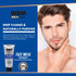 WBM Care Men Deep Cleanse Charcoal Face Wash – Daily Facial Cleanser for All Skin Types, 5.29 oz