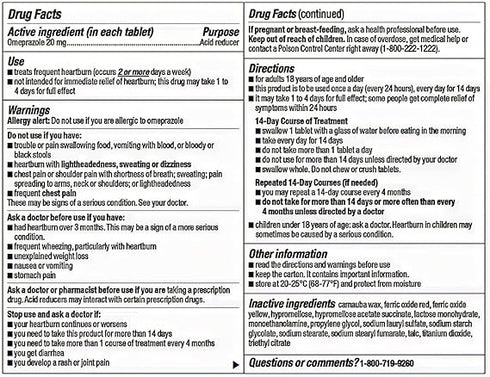 Berkley Jensen 20mg Omeprazole Acid Reducer Tablets, 42 ct