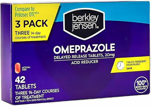 Berkley Jensen 20mg Omeprazole Acid Reducer Tablets, 42 ct