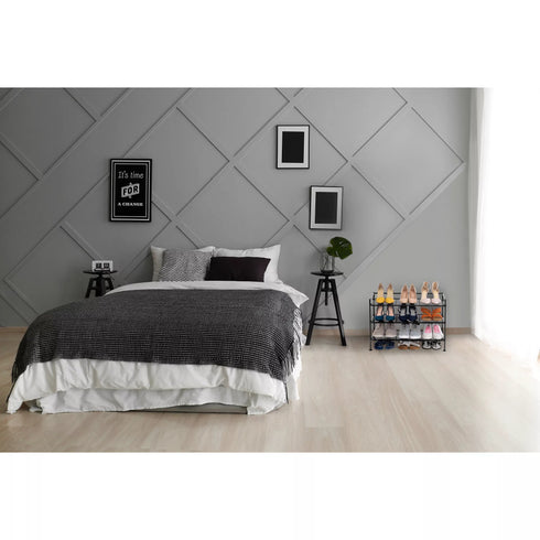 Berkley Jensen Heavy Duty 3-Tier Utility and Shoe Rack - Black