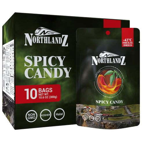 NORTHLANDZ Freeze-Dried Candy | SPICY CANDY - Pack of 10 Bags, 1.06 oz Each (300g Total)