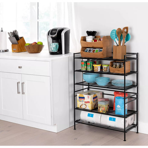 Berkley Jensen Heavy Duty 3-Tier Utility and Shoe Rack - Black