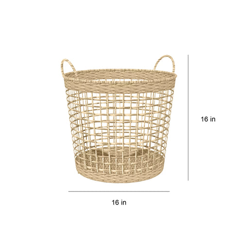 RGI Home Twisted Water Hyacinth Decorative Storage Basket