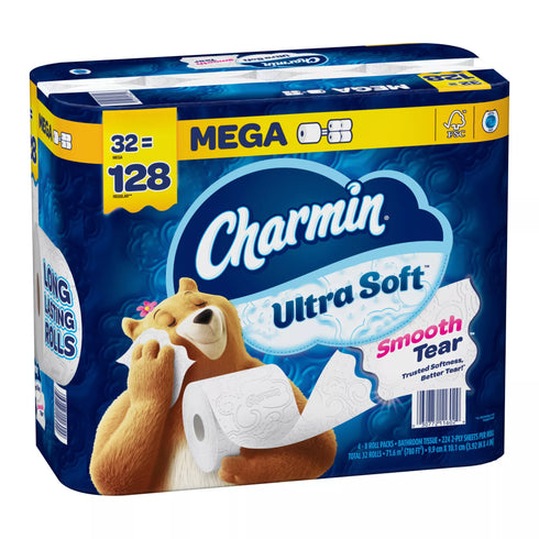 Charmin Ultra Soft Mega Roll Toilet Paper, 32 pk./224 sheets per roll