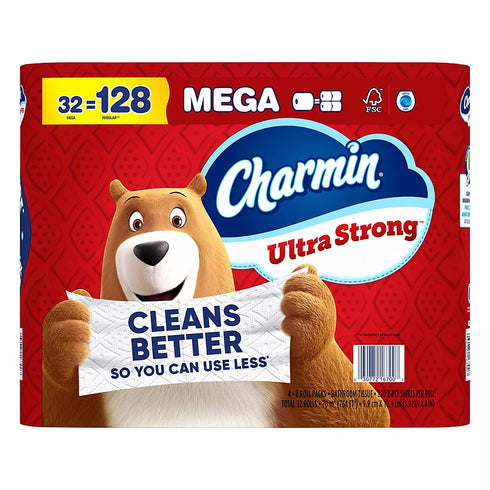 Charmin Ultra Strong Mega Roll Toilet Paper, 32 pk./220 sheets per roll