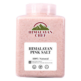 Himalayan Chef Pink Salt Fine Grain, Plastic Jar-5 lbs
