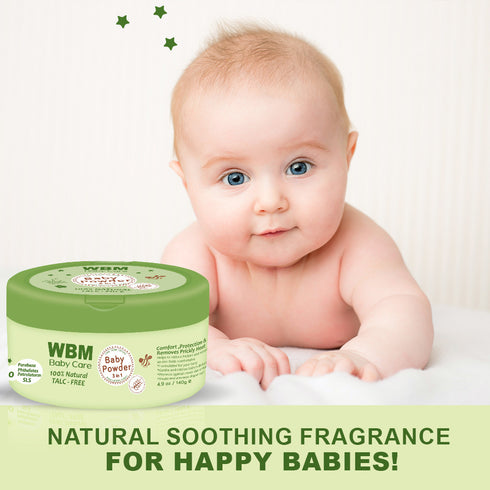 WBM Baby Care Talc Free Baby Powder, Natural & Non-Irritating Skin Care Baby Powder