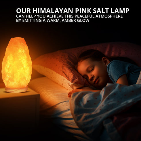 Himalayan Glow Natural Salt Lamp – 5-7 lbs, Hand-Carved Pink Himalayan Crystal
