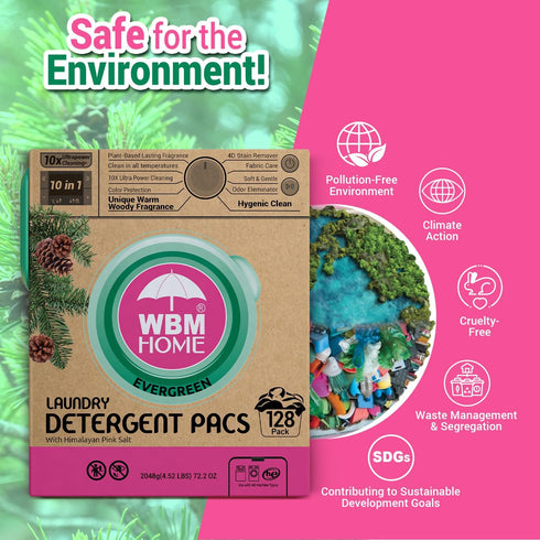 WBM Laundry Detergent Pods | Luxury Ever Green Scent