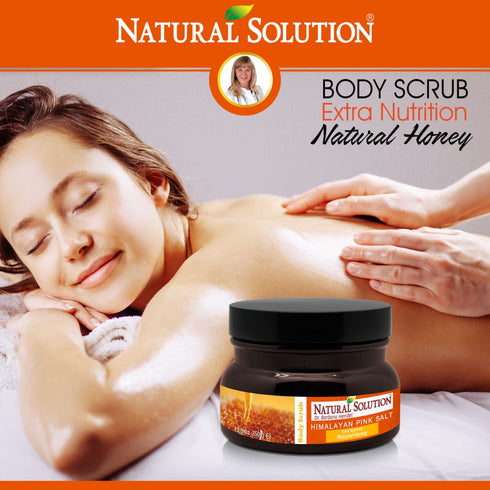 Natural Solution Honey Body Scrub – 12.30 oz | Exfoliating & Moisturizing Sugar Scrub for Soft, Smooth Skin
